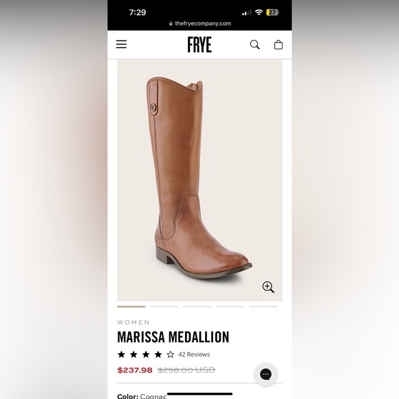 Marissa Frye Boots -  Size 7 - BARELY WORN - Picture 1 of 9